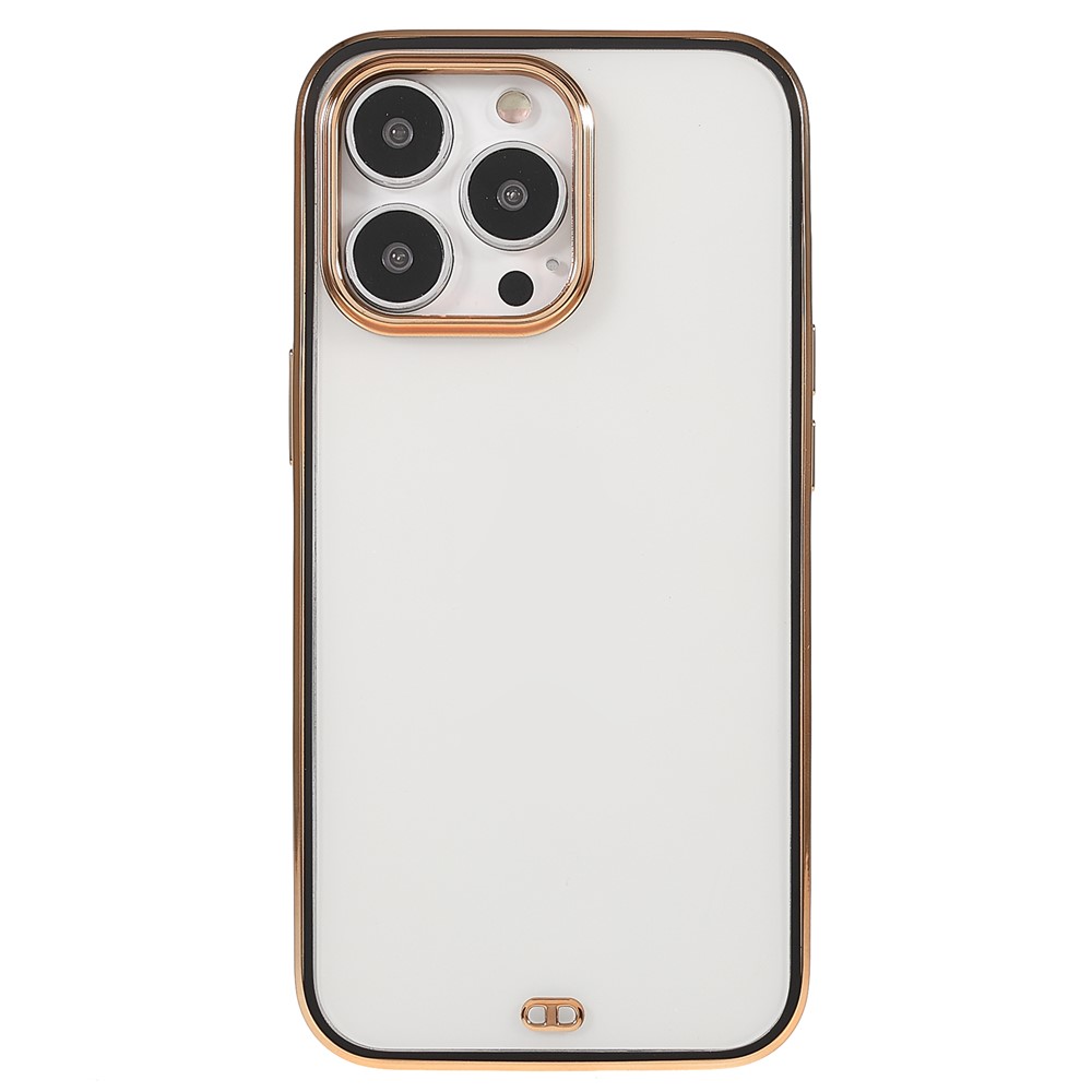 Electroplating Soft TPU Precise Cutout Phone Case Cover for iPhone 13 Pro Max 6.7 inch - Black-2