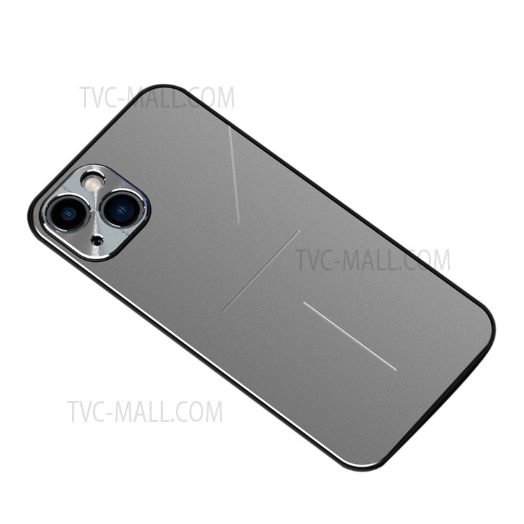 R-JUST RJ-52 Three-line Design Well-protected Stylish Aluminum Alloy + TPU Phone Cover for iPhone 13 mini 5.4 inch - Silver-1