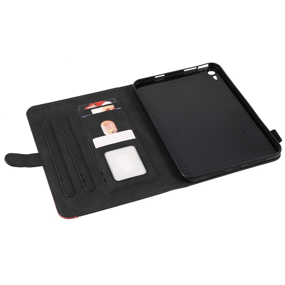 Dual-Color Splicing Full Protection Shockproof Card Holder PU Leather Tablet Case Stand Shell Protector for iPad mini (2021) - Black-10