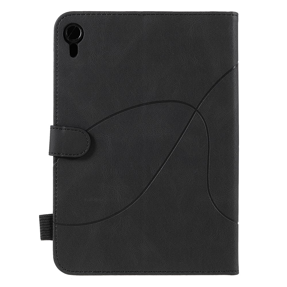 Dual-Color Splicing Full Protection Shockproof Card Holder PU Leather Tablet Case Stand Shell Protector for iPad mini (2021) - Black-4