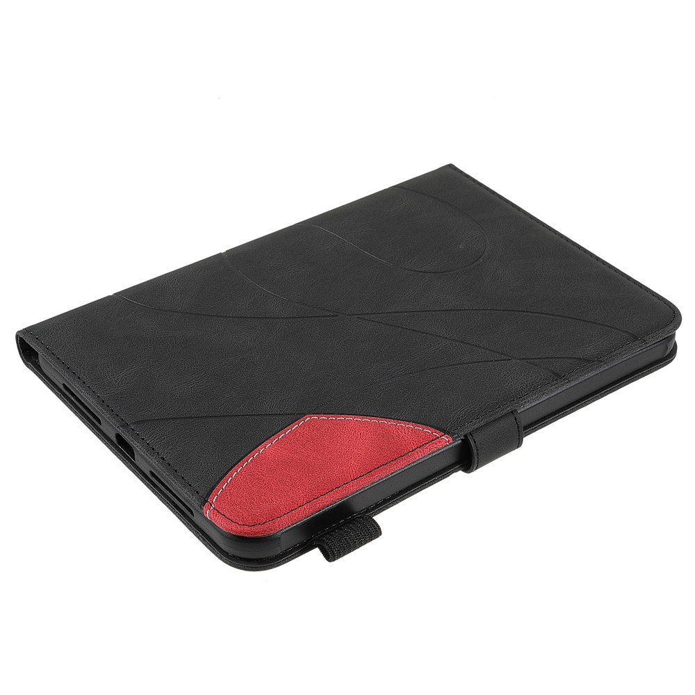 Dual-Color Splicing Full Protection Shockproof Card Holder PU Leather Tablet Case Stand Shell Protector for iPad mini (2021) - Black-7