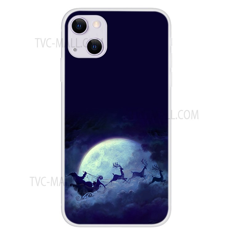 Vivid Christmas Pattern Printing Anti-scratch TPU Phone Case Cover for iPhone 13 mini 5.4 inch - Late Night-1