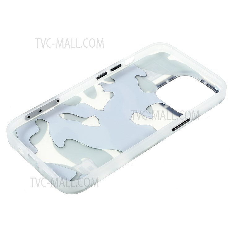 YOUNGKIT Stylish Camouflage Pattern Plastic and TPU Phone Cover Case for iPhone 13 Pro Max 6.7 inch - Green-8