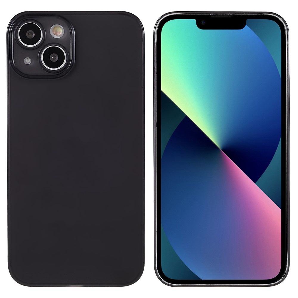 For iPhone 13 mini 5.4 inch Frosted Surface Ultra Slim Anti-Fingerprint Anti-Scratch Hard PC Phone Case Shell - Transparent Black