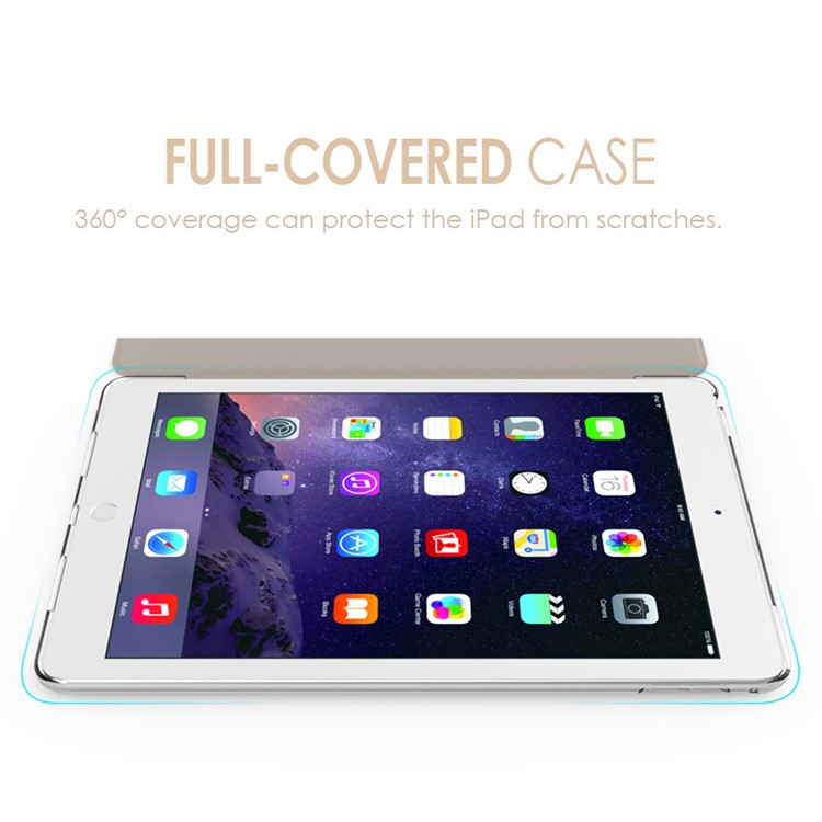 MOOKE Young Series Tri-fold Stand Awakening Leather Case for iPad Pro 9.7 inch - Orange-4