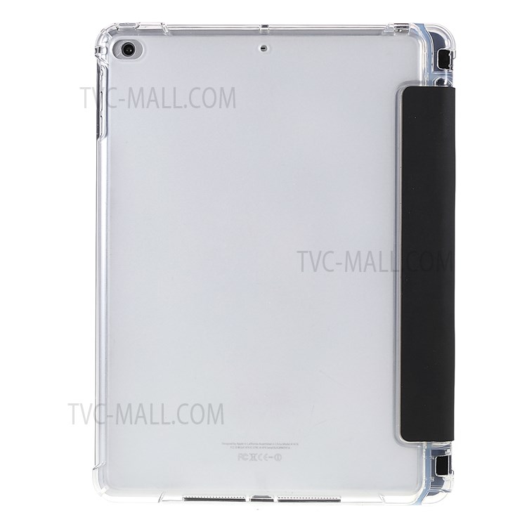 TOTU AA-166 Tri-fold Stand Auto Wake/Sleep Pencil Holder Flip Clear Back Design PU Leather + TPU Case for iPad 9.7 (2017/2018/2020)-3