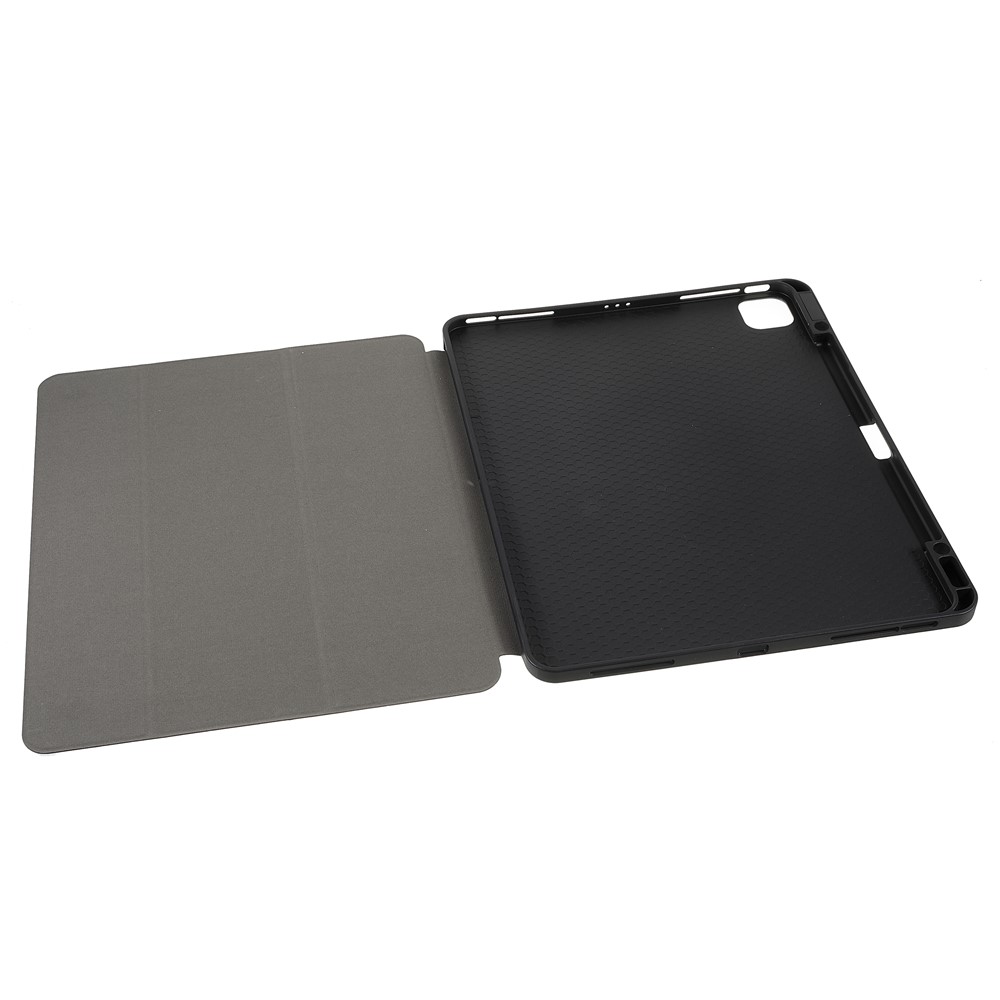 TOTU AA-154 Anti-scratch Shockproof Tri-fold Stand Auto Wake/Sleep PU Leather TPU Cover Case with Pencil Holder for iPad Pro 12.9 (2017)/(2018)/(2020)/(2021)-12