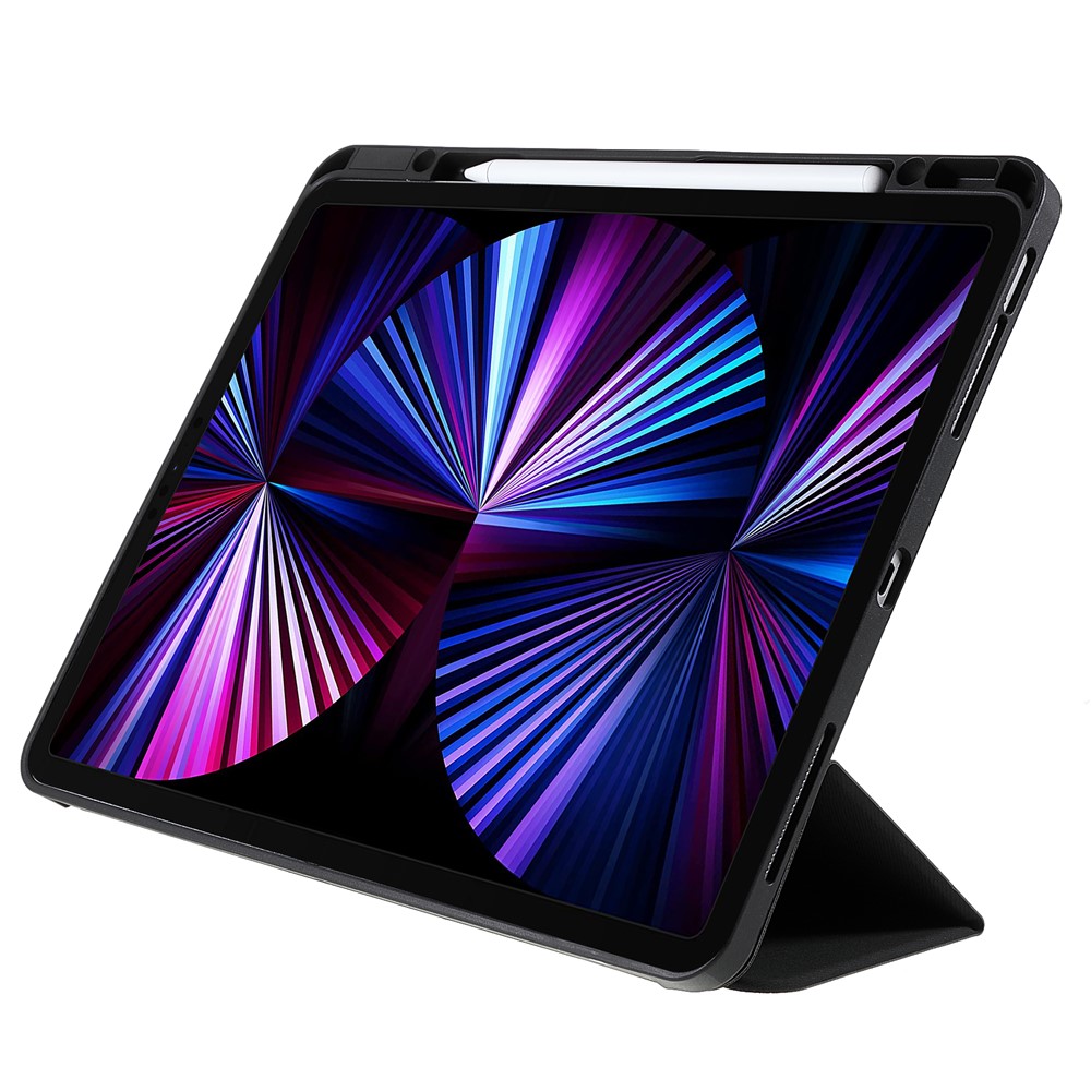 TOTU AA-154 Anti-arranhão Anti-rasgada Tri-fold Stand Alow/sleep Sleep PU Cover Caso TPU Case Com Porta-lápis Para Ipad Pro 12.9 (2017)/(2018)/(2020)/(2021)