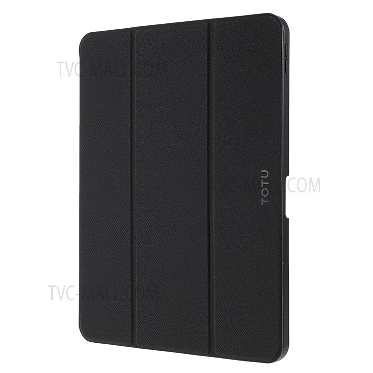 TOTU AA-154 Tri-fold Stand Auto Wake/Sleep Folio Flip Anti-drop PU Leather TPU Cover Case with Pencil Holder for iPad Pro 11-inch (2018)/(2020)/(2021)-2