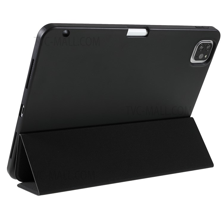 TOTU AA-154 Tri-fold Stand Auto Wake/Sleep Folio Flip Anti-drop PU Leather TPU Cover Case with Pencil Holder for iPad Pro 11-inch (2018)/(2020)/(2021)-6