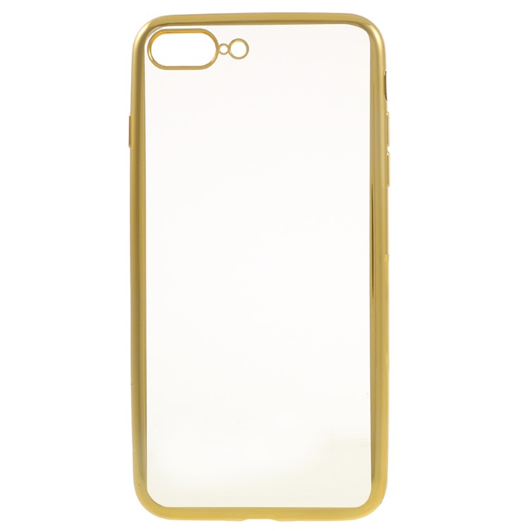 

Plating Edge Clear TPU Protection Case for iPhone 8 Plus / 7 Plus 5.5 Inch - Gold
