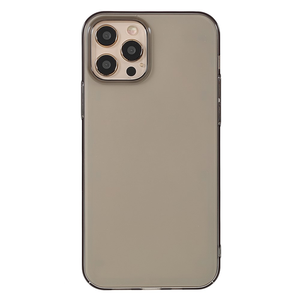 X-LEVEL Clear Light Slim Scratch-resistant PVC Hard Phone Case Cover for iPhone 12/12 Pro 6.1 inch - Transparent Black-2