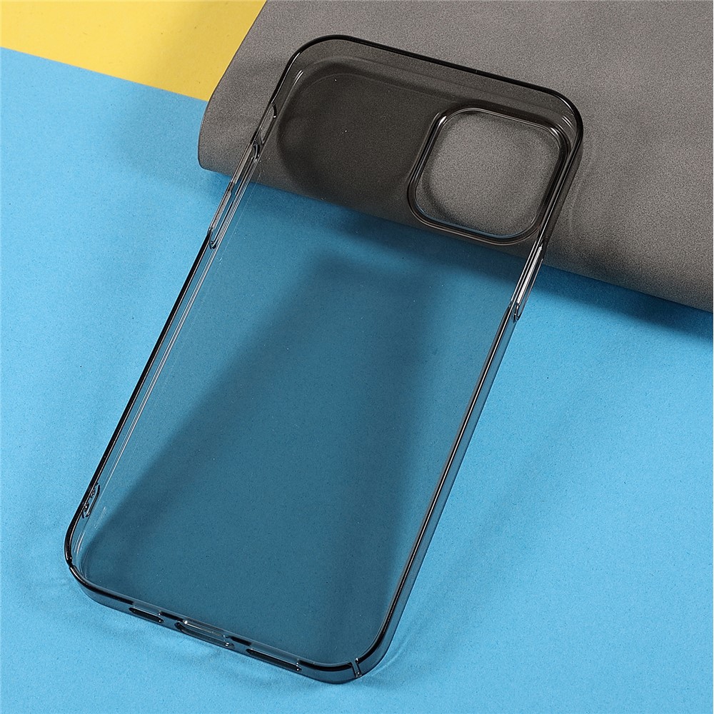 X-LEVEL Clear Durable Tough Anti-scratch PVC Hard Phone Case Cover for iPhone 12 Pro Max 6.7 inch - Transparent Black-7