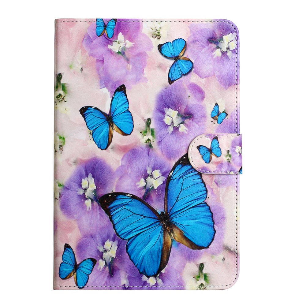 Pattern Printing Leather Tablet Wallet Stand Case Protective Cover Shell for iPad mini (2021) - Flower and Butterfly-2