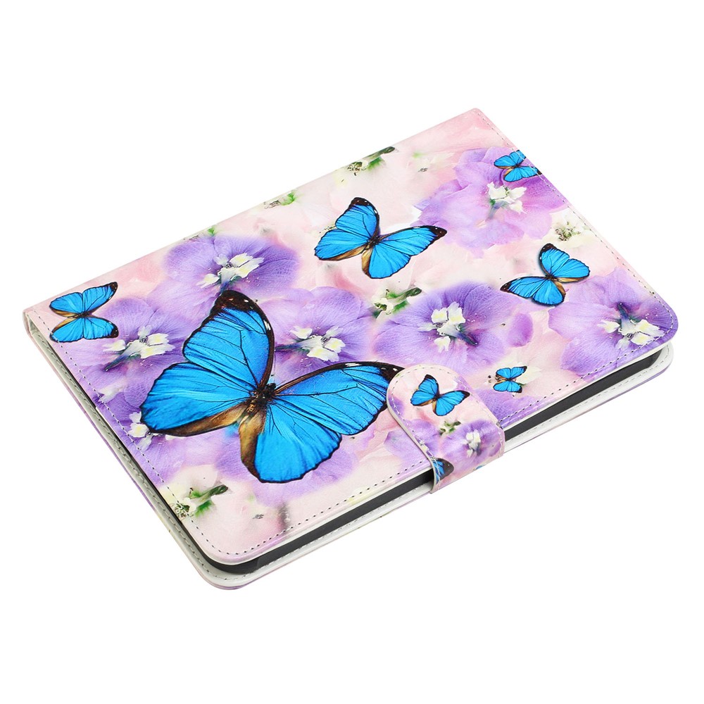 Pattern Printing Leather Tablet Wallet Stand Case Protective Cover Shell for iPad mini (2021) - Flower and Butterfly-7