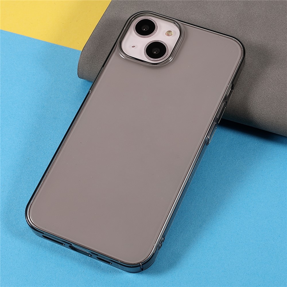 X-LEVEL Transparent Anti-fingerprint Anti-drop PVC Hard Phone Case Cover for iPhone 13 6.1 inch - Transparent Black-3