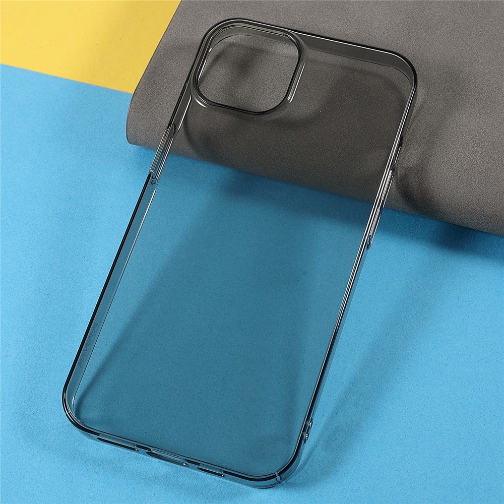 X-LEVEL Transparent Anti-fingerprint Anti-drop PVC Hard Phone Case Cover for iPhone 13 6.1 inch - Transparent Black-4