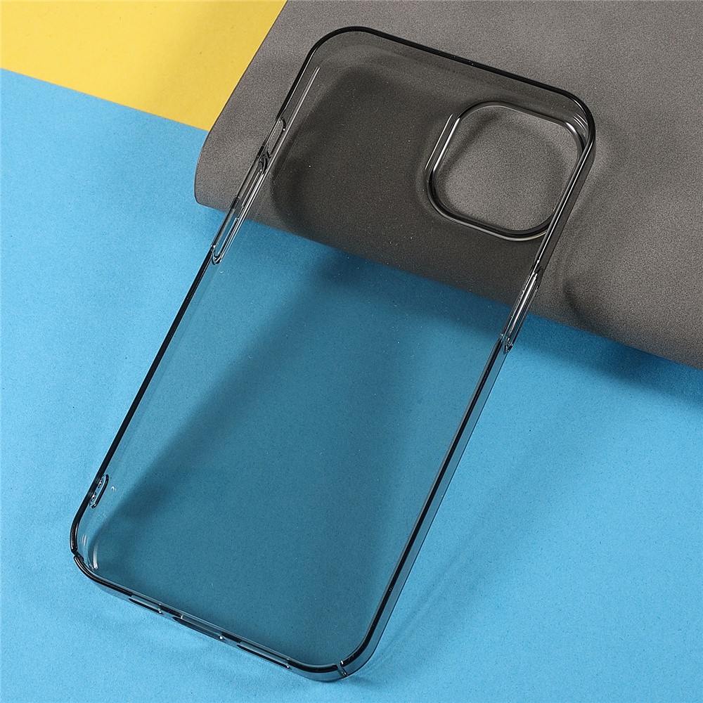 X-LEVEL Transparent Anti-fingerprint Anti-drop PVC Hard Phone Case Cover for iPhone 13 6.1 inch - Transparent Black-7