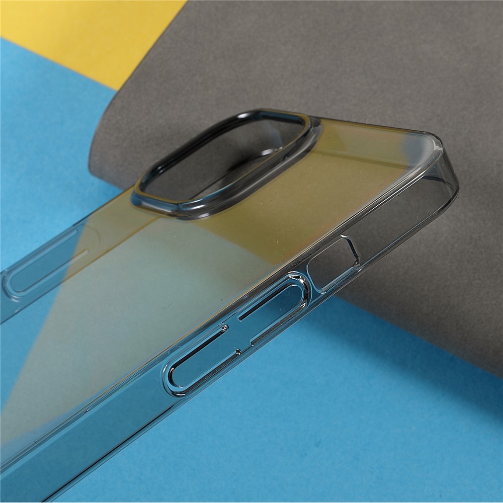 X-LEVEL Transparent Anti-fingerprint Anti-drop PVC Hard Phone Case Cover for iPhone 13 6.1 inch - Transparent Black-8