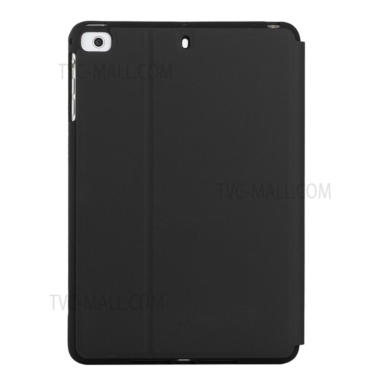 Solid Color Stand Design Light Slim Anti-drop Well-protected PU Leather + TPU Tablet Case for iPad mini 4/mini (2019) 7.9 inch - Black-5