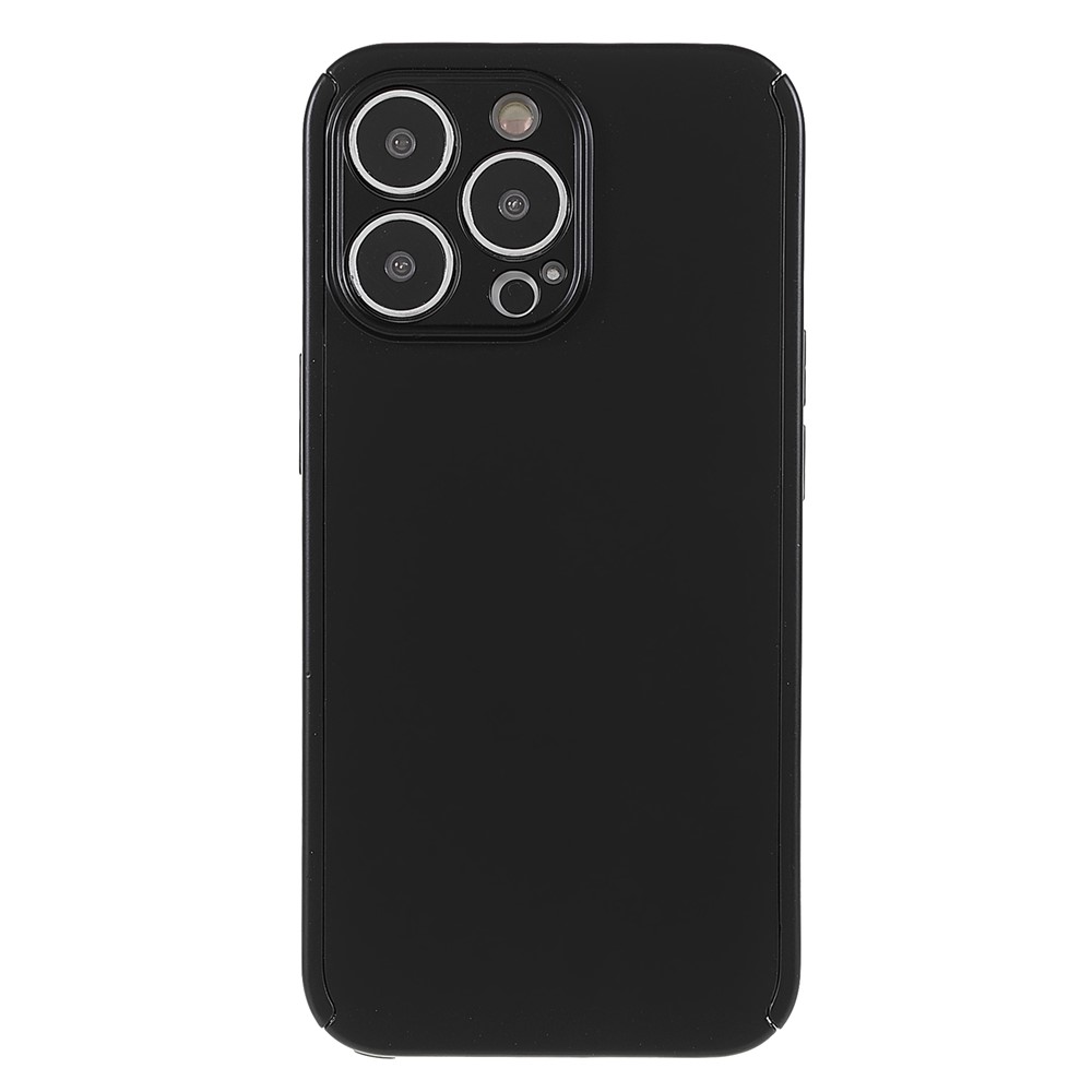 Rubberized Surface Anti-fingerprint Detachable 2-in-1 Precise Cutouts Hard PC Case Shell with Screen Protector for iPhone 13 Pro Max 6.7 inch - Black-2