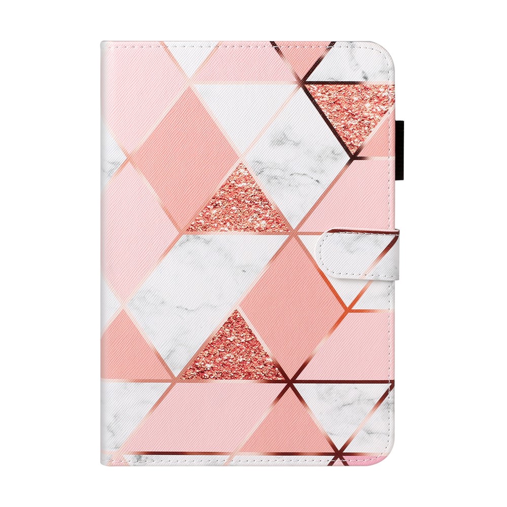 Stylish Pattern Printed Magnetic Closure Wallet Design Anti-drop Tablet Case Cover for iPad mini (2021) - Marble-2
