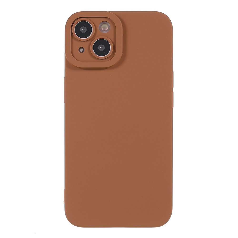 Rubberized Surface Anti-fingerprint Precise Cutout Soft Durable TPU Protective Phone Cover Shell for iPhone 13 6.1 inch - Brown-2