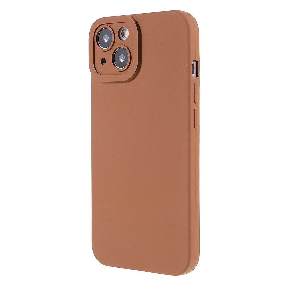 Rubberized Surface Anti-fingerprint Precise Cutout Soft Durable TPU Protective Phone Cover Shell for iPhone 13 6.1 inch - Brown-3