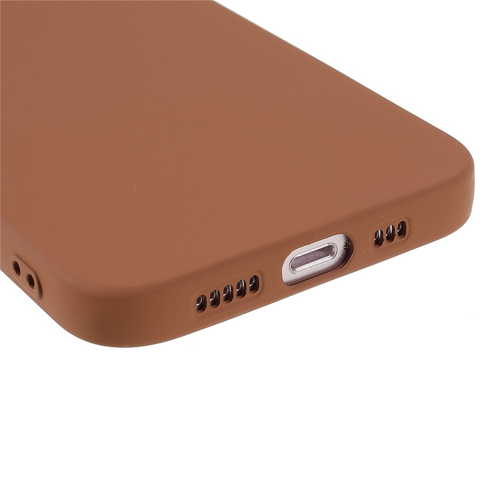 Rubberized Surface Anti-fingerprint Precise Cutout Soft Durable TPU Protective Phone Cover Shell for iPhone 13 6.1 inch - Brown-5