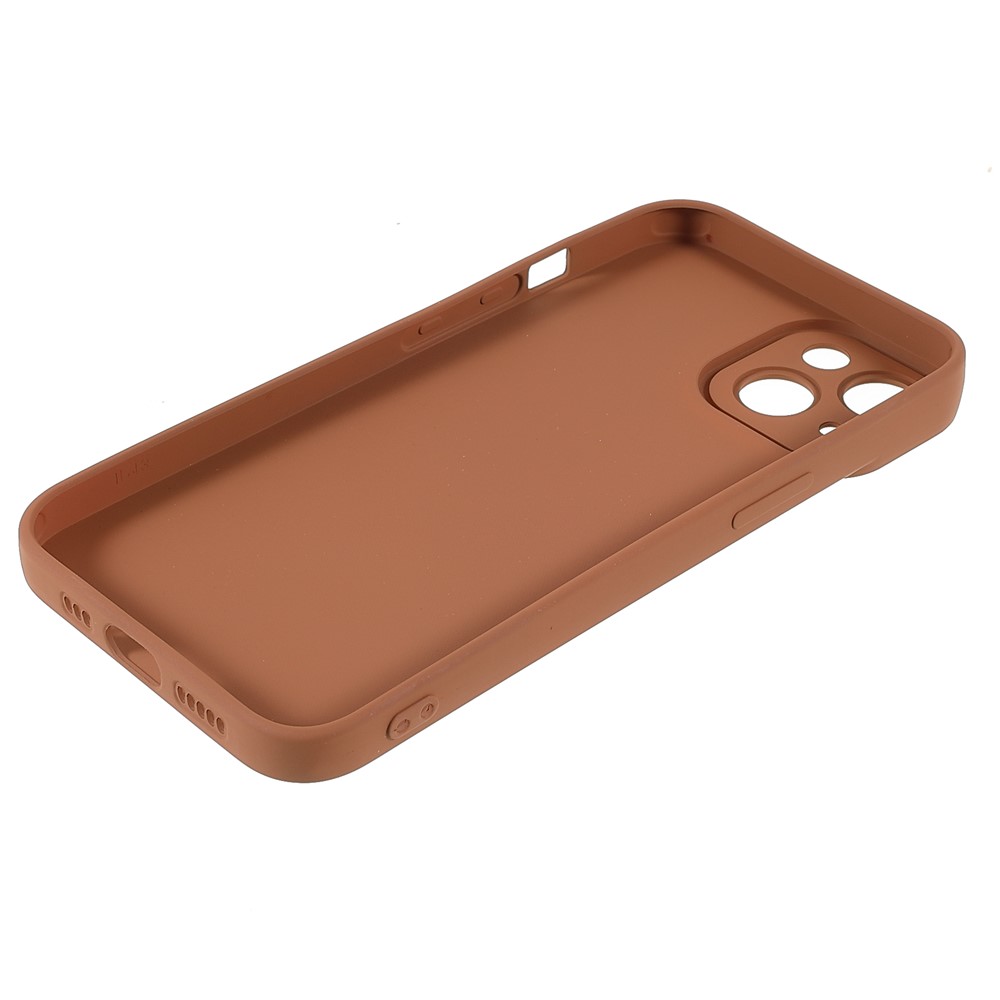 Rubberized Surface Anti-fingerprint Precise Cutout Soft Durable TPU Protective Phone Cover Shell for iPhone 13 6.1 inch - Brown-7
