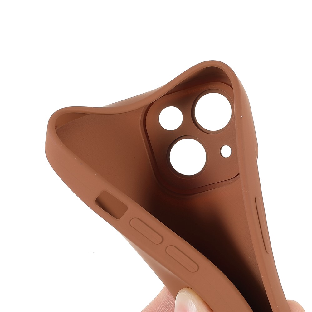 Rubberized Surface Anti-fingerprint Precise Cutout Soft Durable TPU Protective Phone Cover Shell for iPhone 13 6.1 inch - Brown-8