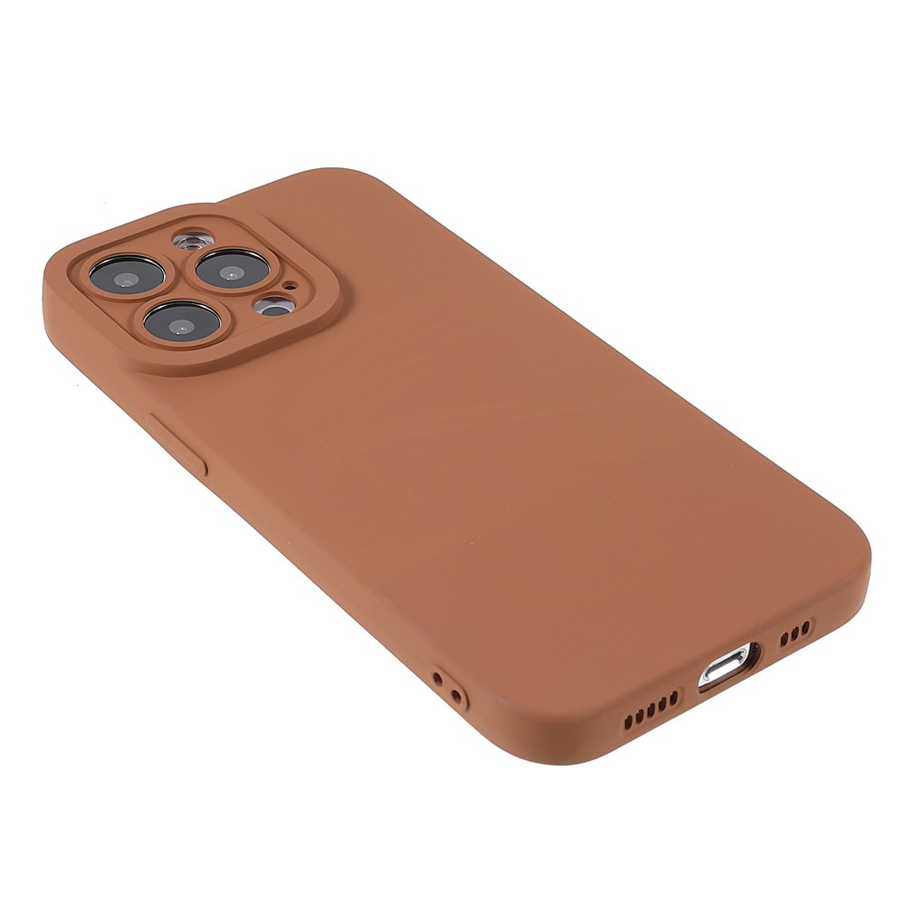 Rubberized Surface Anti-drop Anti-scratch Precise Cutout Soft TPU Well-protected Phone Case for iPhone 13 Pro Max 6.7 inch - Brown-12