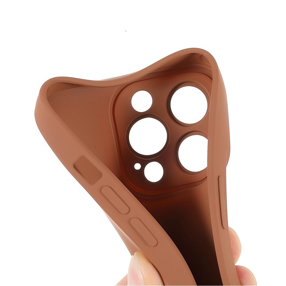 Rubberized Surface Anti-drop Anti-scratch Precise Cutout Soft TPU Well-protected Phone Case for iPhone 13 Pro Max 6.7 inch - Brown-16