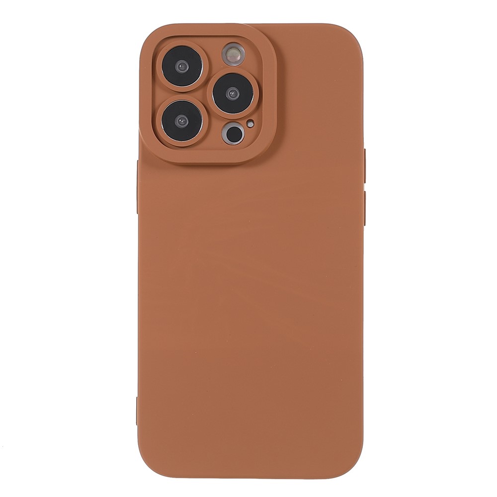 Rubberized Surface Anti-drop Anti-scratch Precise Cutout Soft TPU Well-protected Phone Case for iPhone 13 Pro Max 6.7 inch - Brown-2