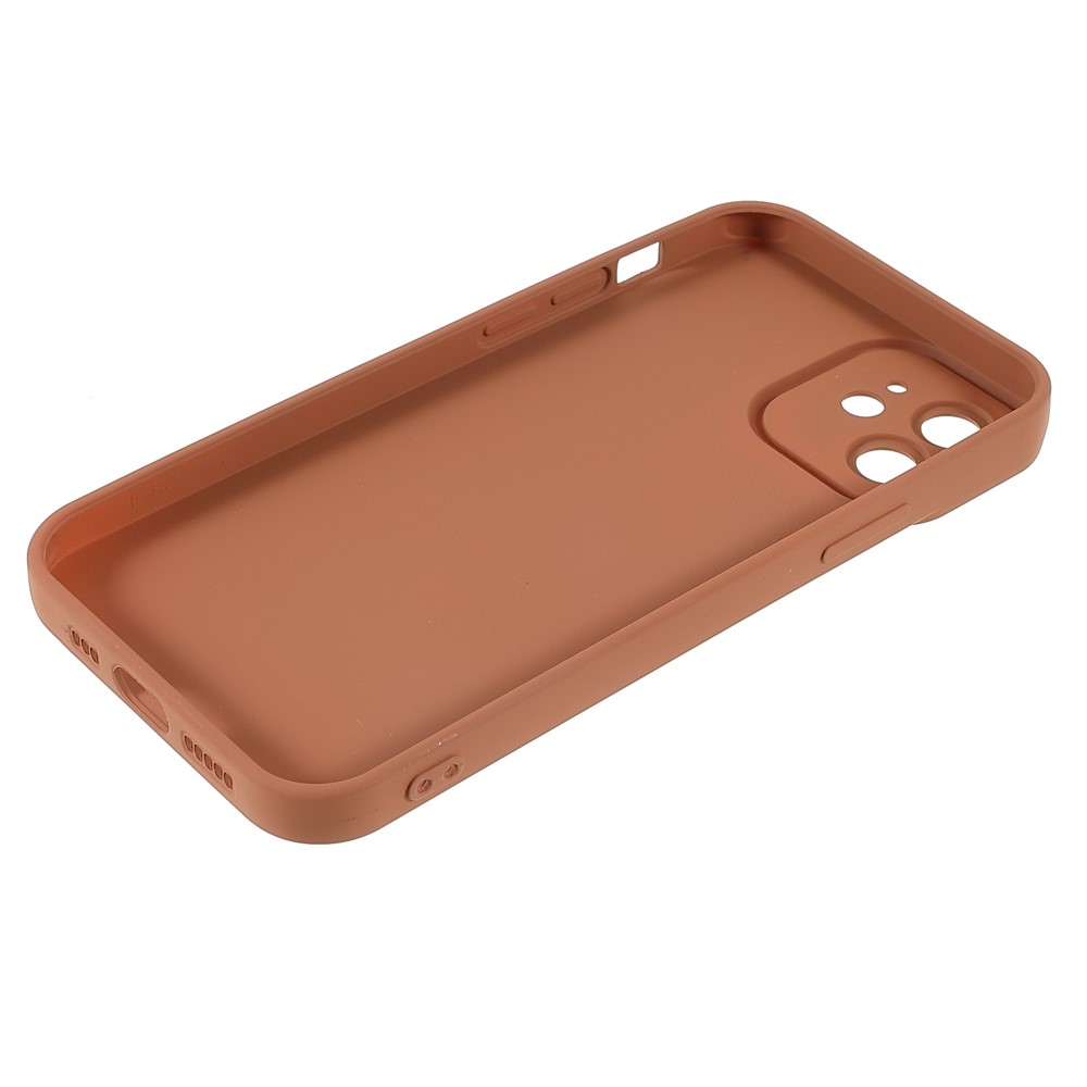 Rubberized Surface Solid Color Precise Cutout Light Slim Soft TPU Phone Case Cover for iPhone 11 6.1 inch - Brown-7