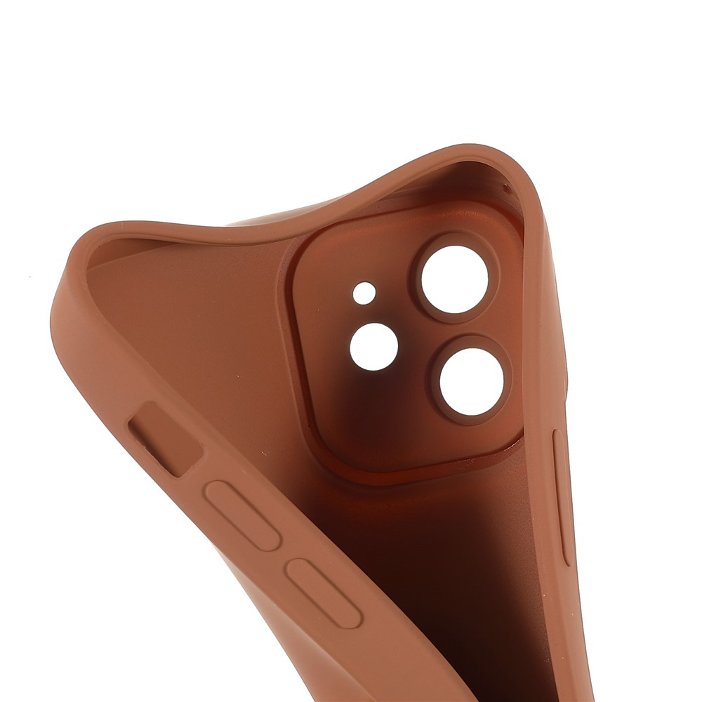 Rubberized Surface Solid Color Precise Cutout Light Slim Soft TPU Phone Case Cover for iPhone 11 6.1 inch - Brown-8