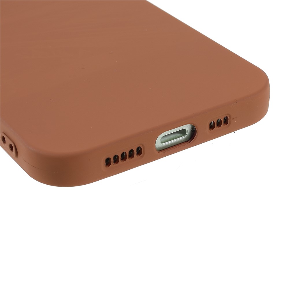 Rubberized Surface Scratch-resistant Precise Cutout Flexible Soft TPU Phone Case Shell for iPhone 12 6.1 inch - Brown-13