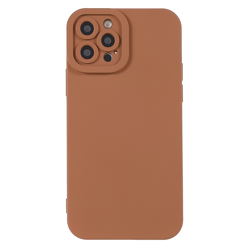 Rubberized Surface Smooth Touch Precise Cutout Durable Soft TPU Phone Case Cover for iPhone 12 Pro 6.1 inch - Brown-2