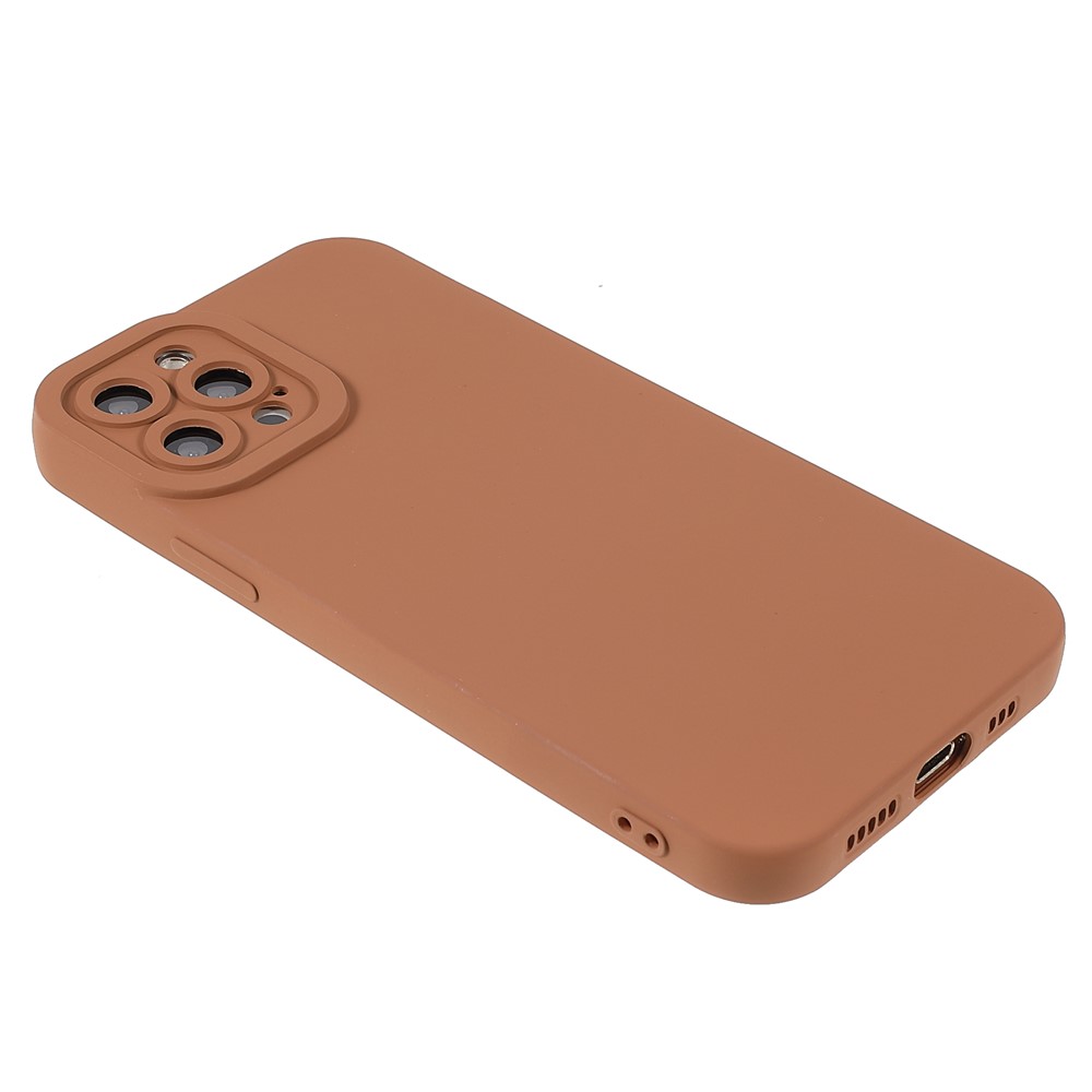 Rubberized Surface Smooth Touch Precise Cutout Durable Soft TPU Phone Case Cover for iPhone 12 Pro 6.1 inch - Brown-4