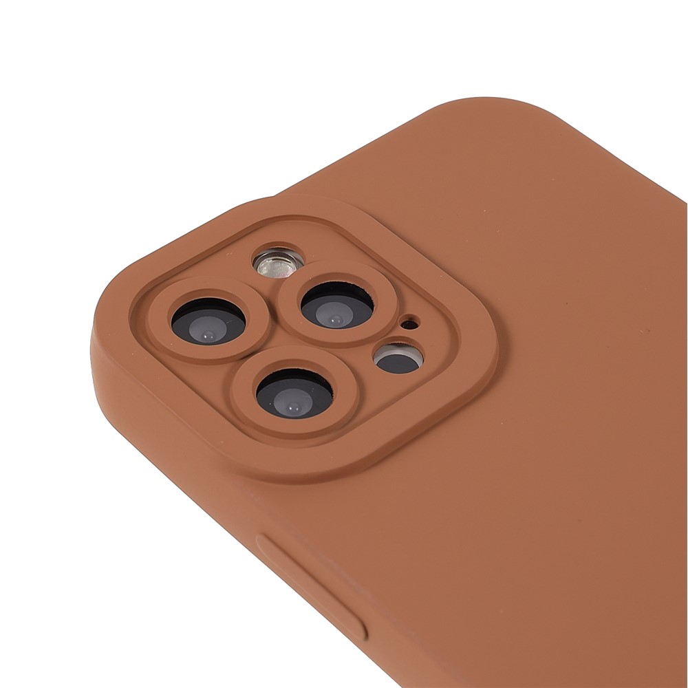 Rubberized Surface Smooth Touch Precise Cutout Durable Soft TPU Phone Case Cover for iPhone 12 Pro 6.1 inch - Brown-6