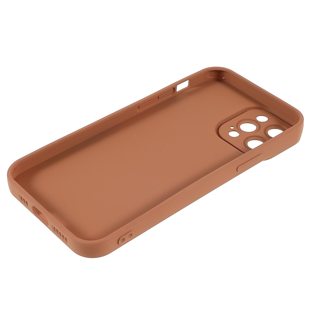 Rubberized Surface Smooth Touch Precise Cutout Durable Soft TPU Phone Case Cover for iPhone 12 Pro 6.1 inch - Brown-7