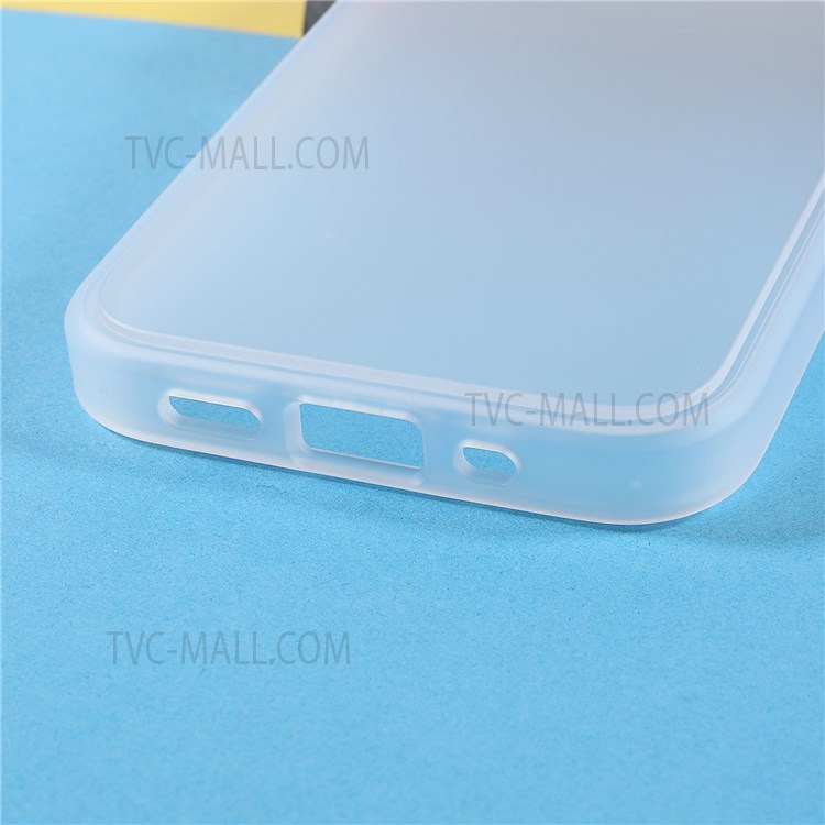 TOTU AA178 Matte Surface Light Slim Acrylic Back + Soft TPU Frame Protective Phone Case Shell for iPhone 13 mini 5.4 inch - Transparent/Red-6