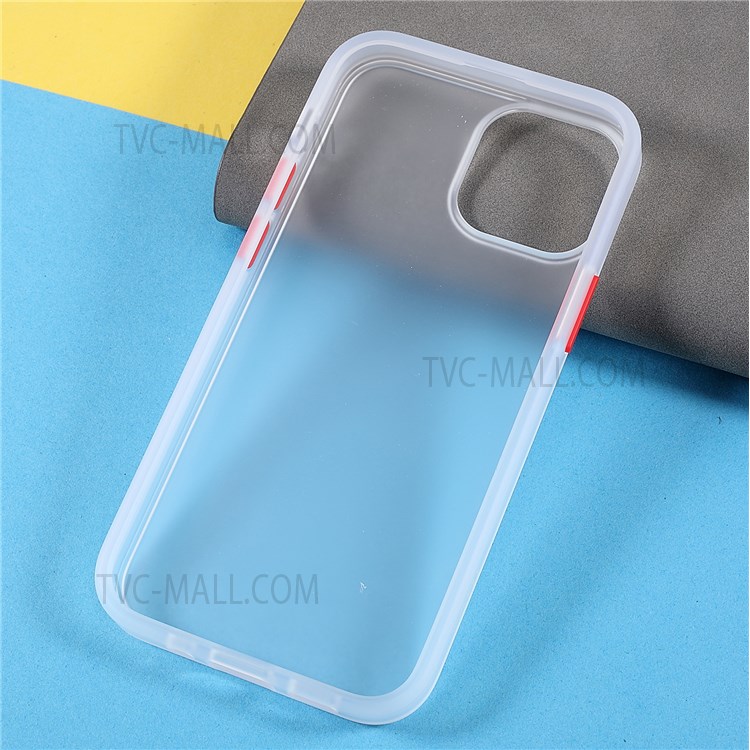 TOTU AA178 Matte Surface Light Slim Acrylic Back + Soft TPU Frame Protective Phone Case Shell for iPhone 13 mini 5.4 inch - Transparent/Red-7