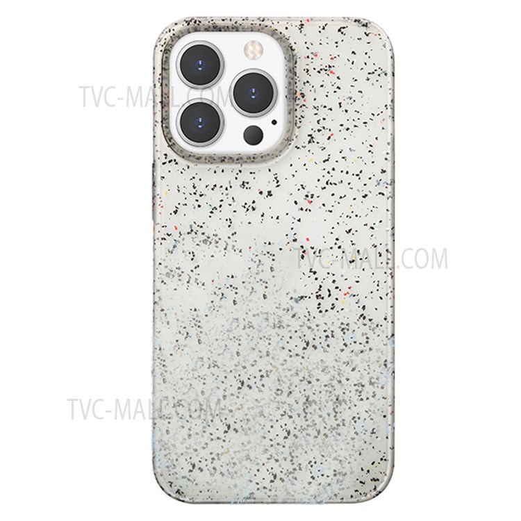 MUTURAL Colorful Series PC + Silicone Scratch Resistant Phone Case Lightweight Washable Phone Protector for iPhone 13 Pro 6.1 inch - Black-1
