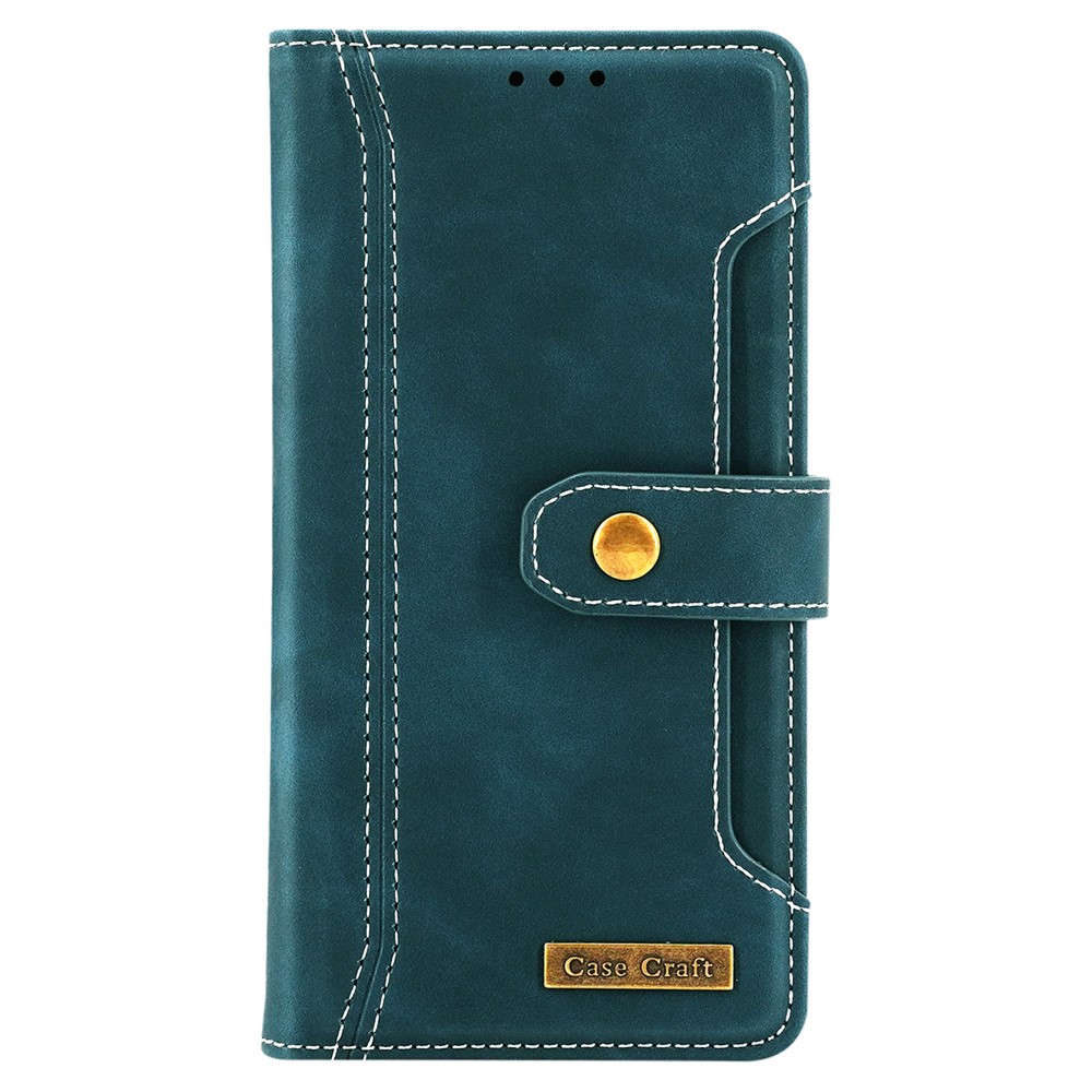 CASE CRAFT Outer Card Slot PU Leather + TPU Full Protection Phone Case Stand Wallet Cover for iPhone 13 Pro Max 6.7 inch - Green-2