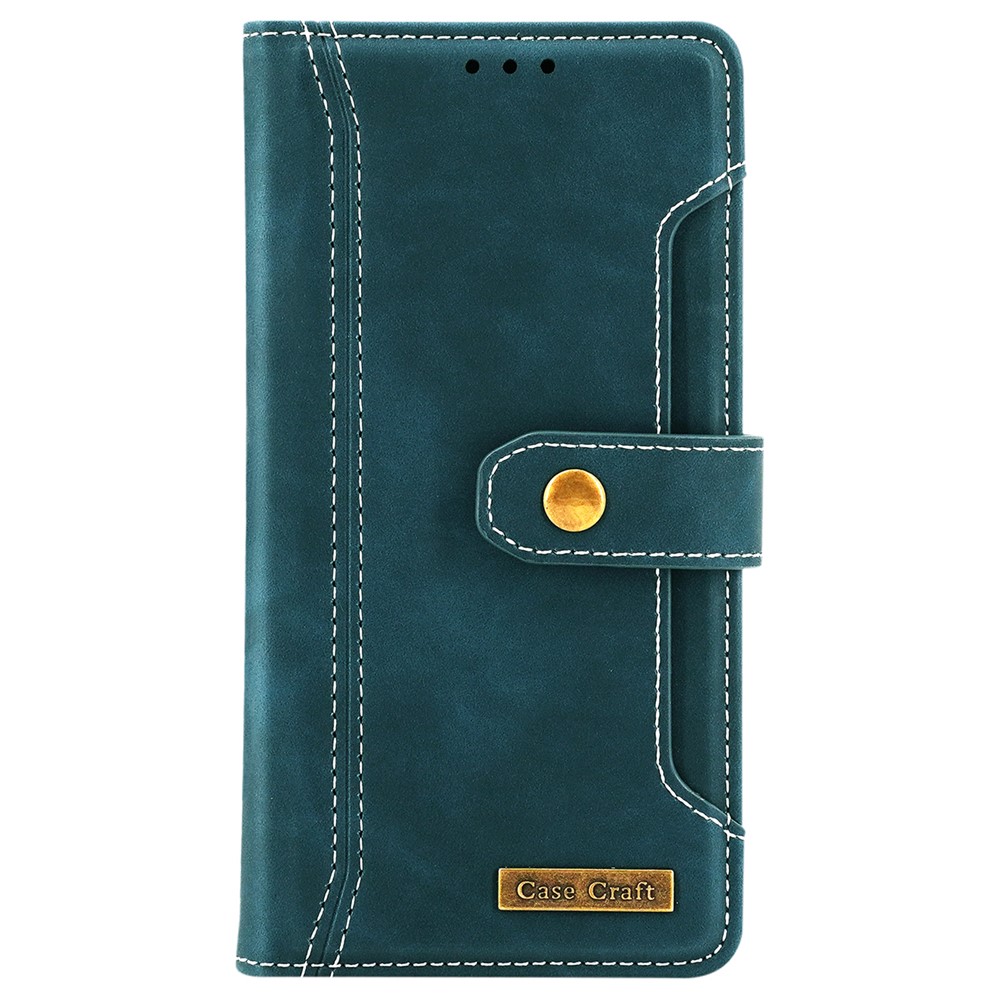 CASE CRAFT Shockproof PU Leather Phone Wallet Cover Stand Case with Outer Card Holder for iPhone 12 Pro Max 6.7 inch - Green-2