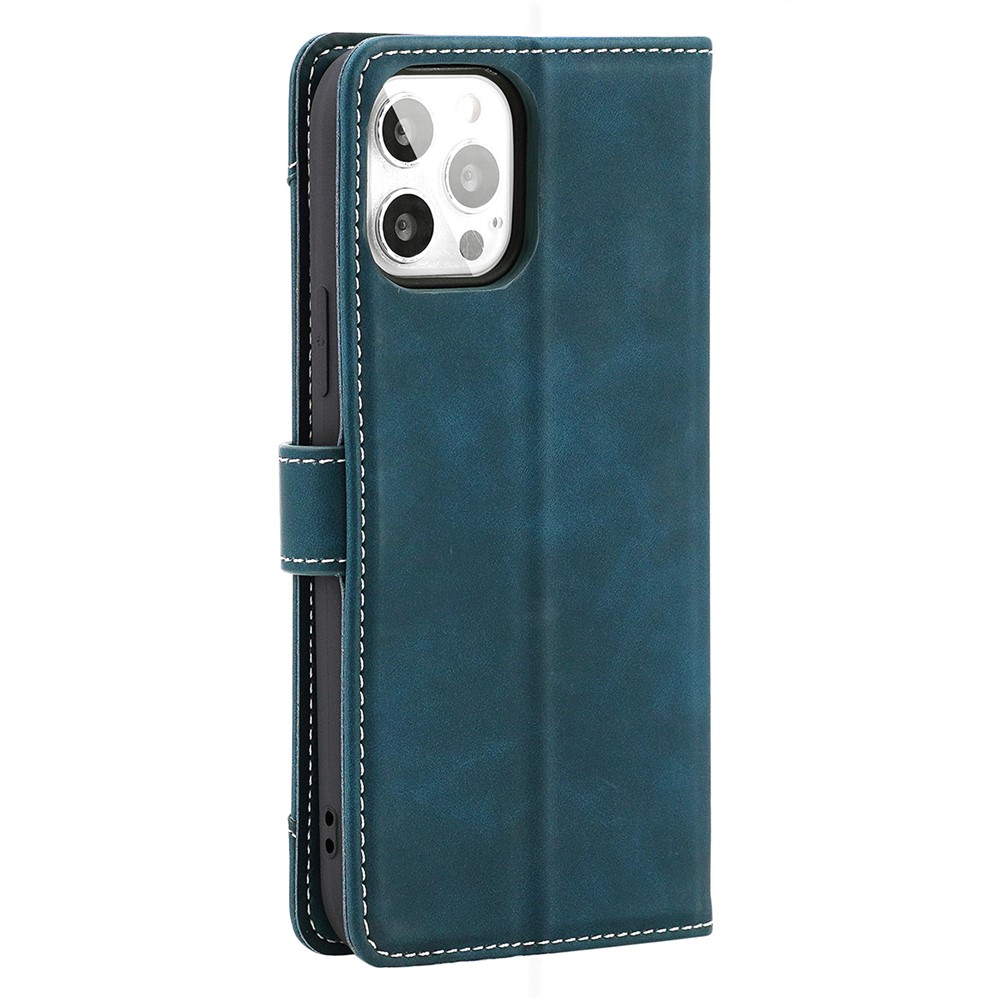 CASE CRAFT Shockproof PU Leather Phone Wallet Cover Stand Case with Outer Card Holder for iPhone 12 Pro Max 6.7 inch - Green-3