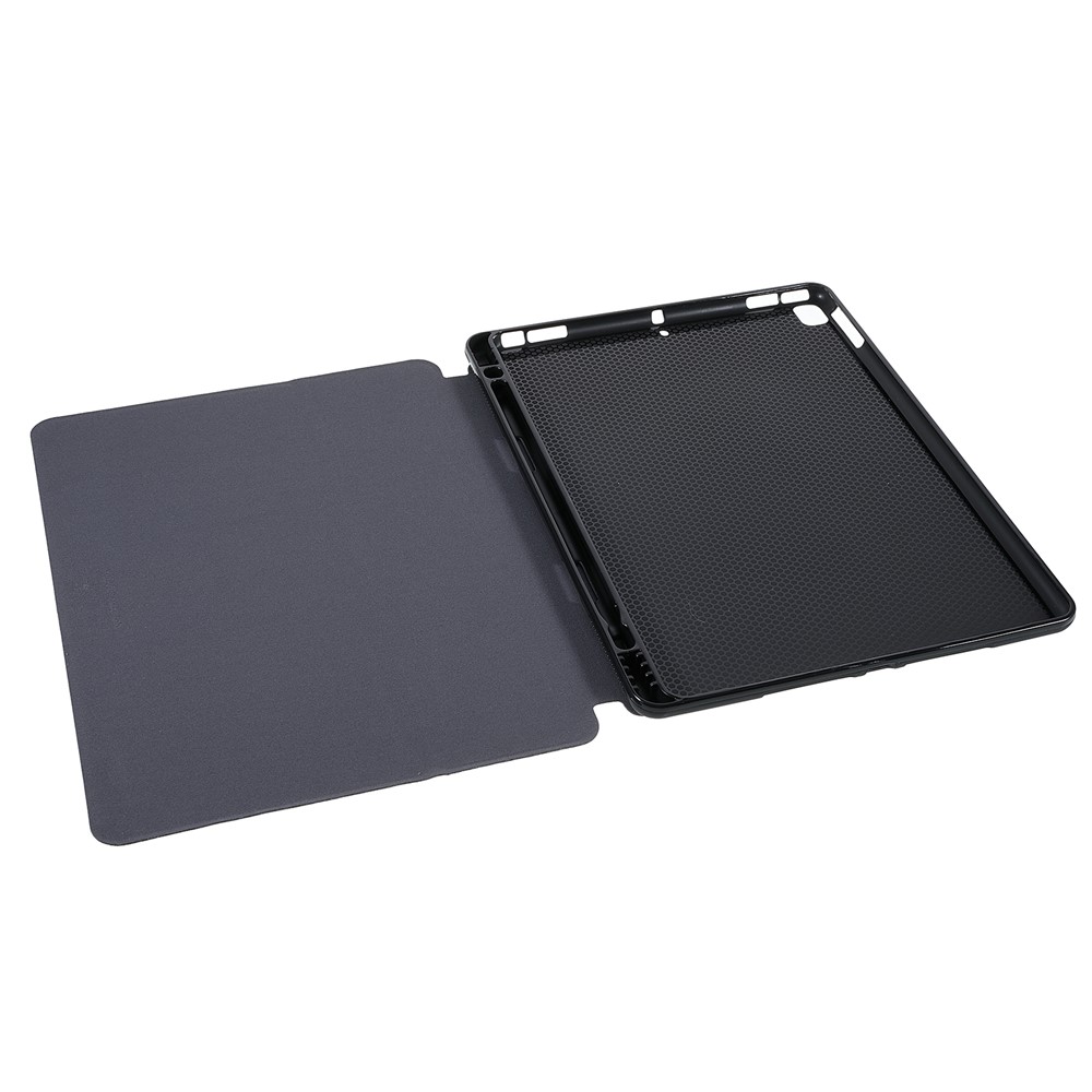 X-LEVEL War Wolf Series Camouflage Pattern PU Leather Stand Auto Sleep/Wake Cover with Pencil Holder for iPad 10.2 (2021)/(2020)/(2019) / Air 10.5 inch (2019) / iPad Pro 10.5-inch (2017) - Black-10