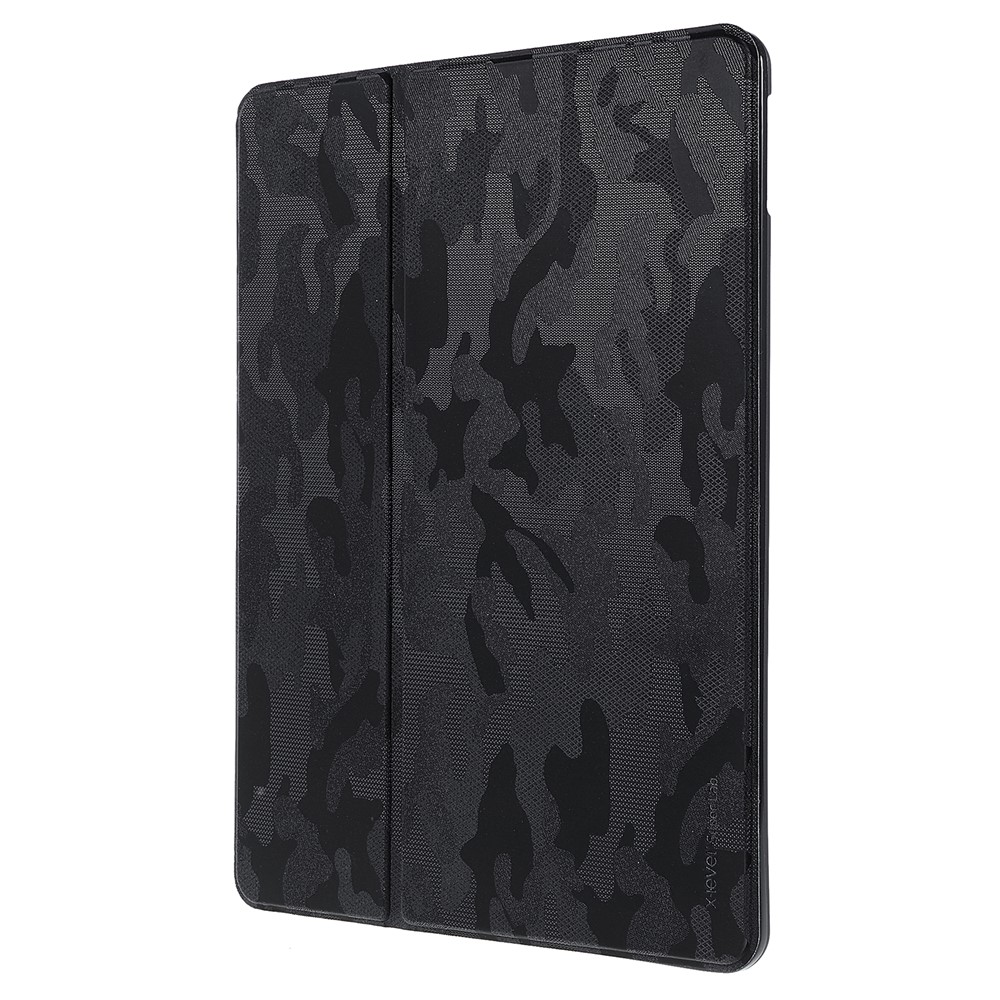 X-LEVEL War Wolf Series Camouflage Pattern PU Leather Stand Auto Sleep/Wake Cover with Pencil Holder for iPad 10.2 (2021)/(2020)/(2019) / Air 10.5 inch (2019) / iPad Pro 10.5-inch (2017) - Black-2