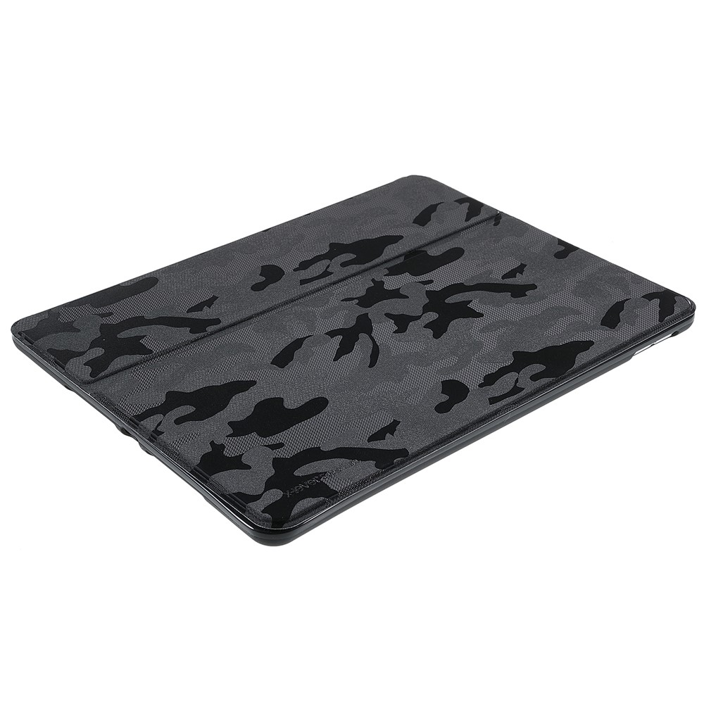 X-LEVEL War Wolf Series Camouflage Pattern PU Leather Stand Auto Sleep/Wake Cover with Pencil Holder for iPad 10.2 (2021)/(2020)/(2019) / Air 10.5 inch (2019) / iPad Pro 10.5-inch (2017) - Black-6